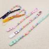 Soother Chain Sanitary Eco-friendly PP Colorful Beaded Pacifier Clip for Baby