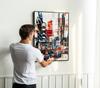 Abstract City Poster In a Black Frame 