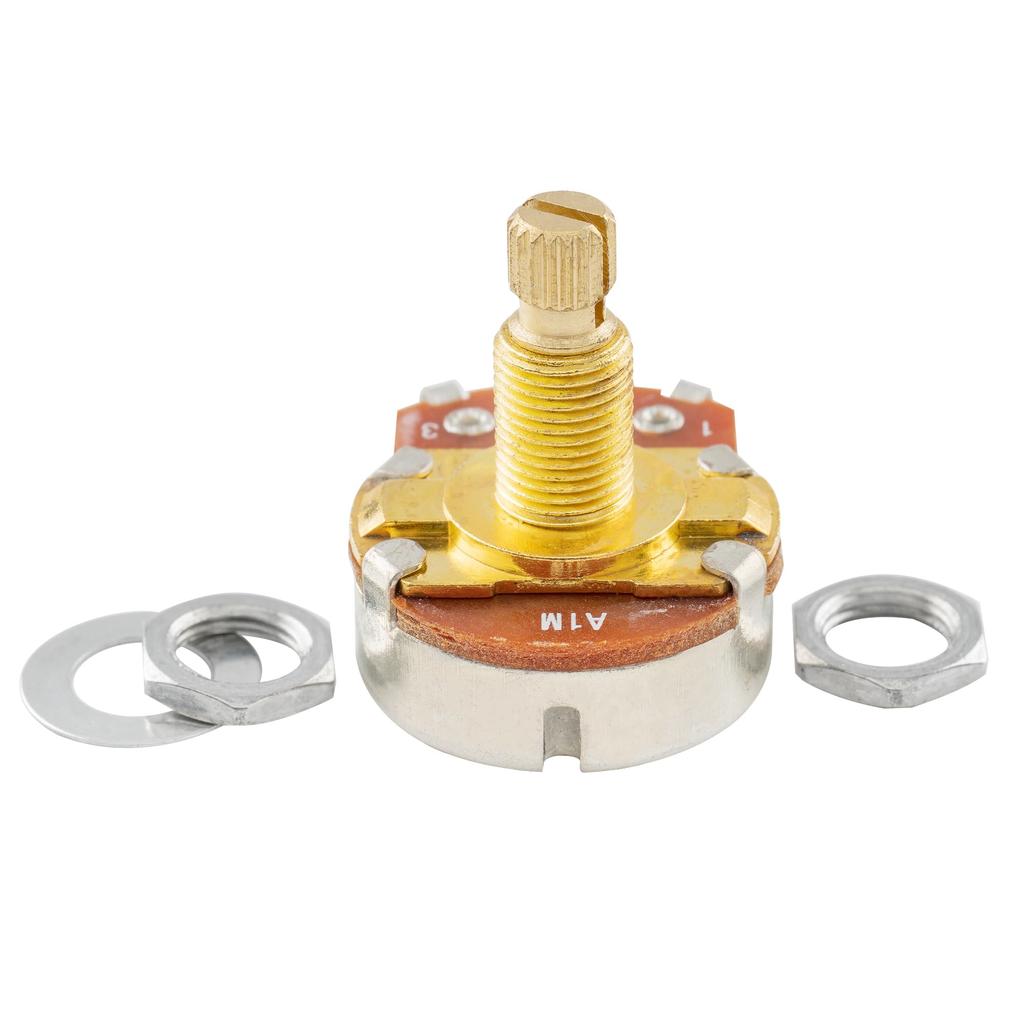 Musiclily Pro Guitar Pot Millimeter Standard 1 Meg A Curve Brass Thread for Electric of Guitar/Bass (Set 2)
