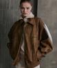 Artinary Detail Oversized Vintage Leather Jacket (Brown)