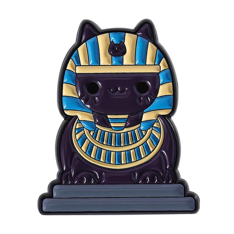 Cat Liberty Enamel Pins Custom Famous Buildings Brooches Lapel Badges Clothes Animal Jewelry Gift for Friends
