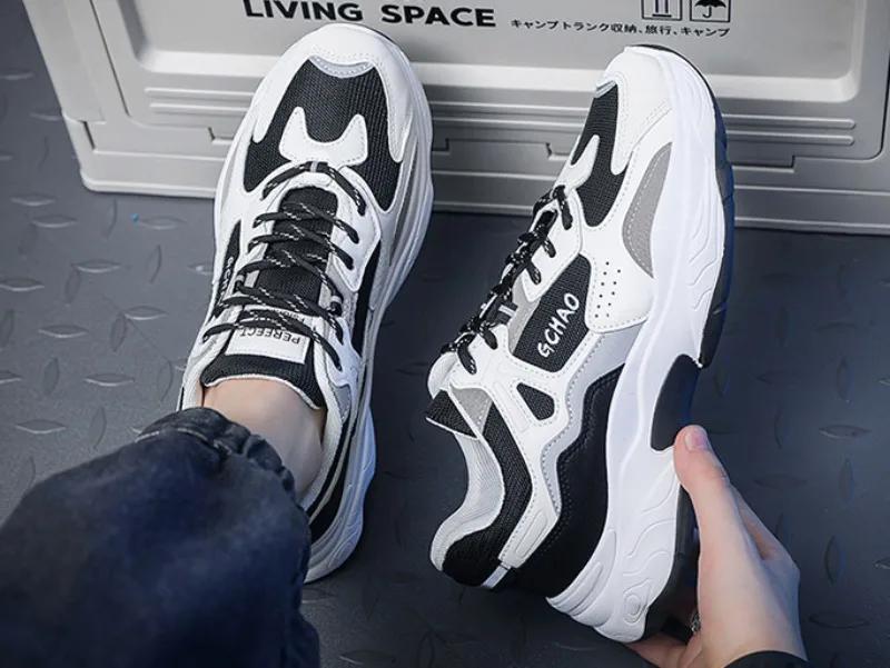 Fashion Spring Autumn Casual Sneakers High Quality Non Slip Wear-resistant Sport Running Shoes Fashion Lace-up Platform Walking Footwear