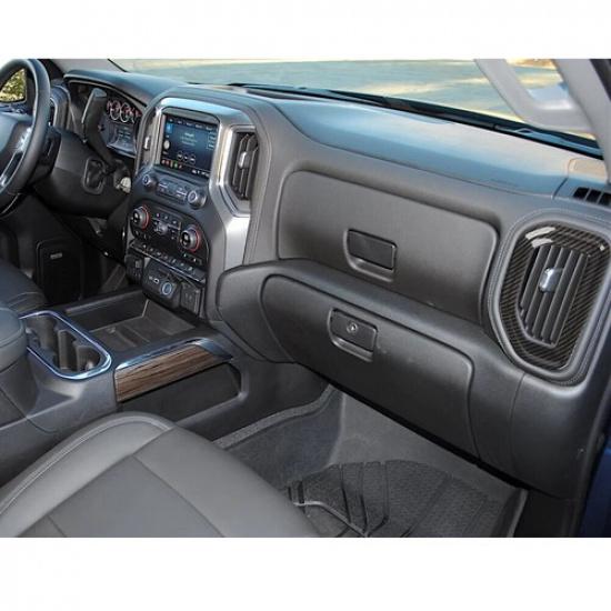 Console Air Vent Outlet Side Dash Covers For Chevy Silverado + Carbon Fiber