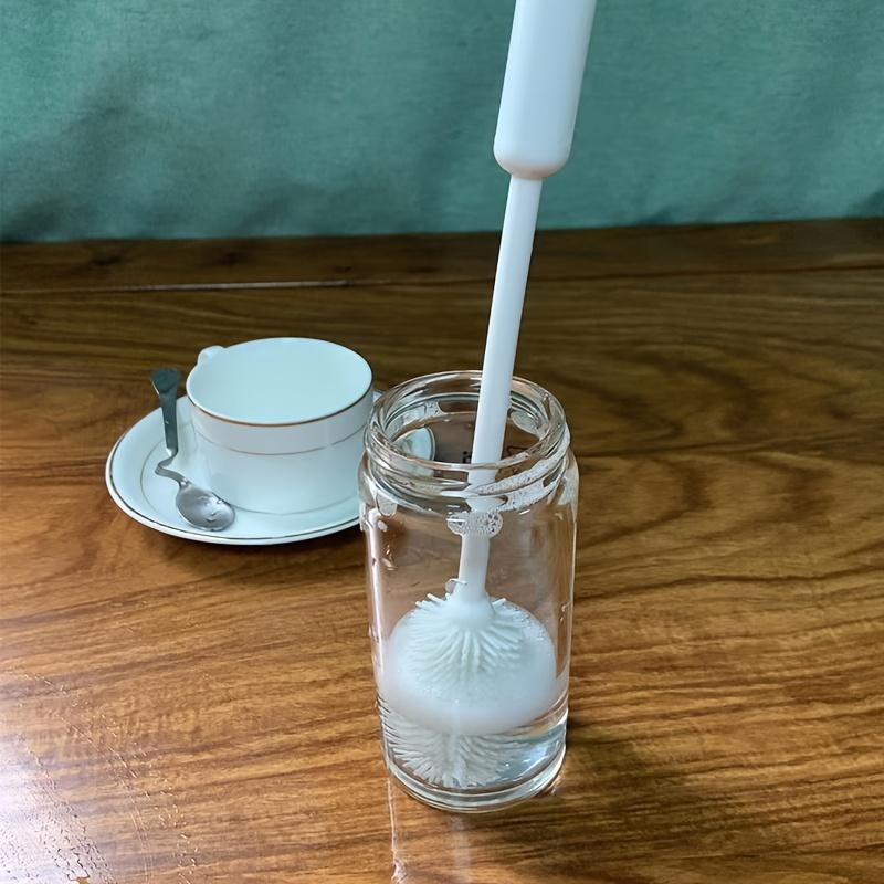 Silicone Cup Brush Long Handle 360 Rotating Cleaning Brush for Bottle Coffee Mug Narrow Jar Multi Purpose Home Kitchen Scrubber