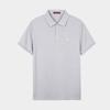 TRIES Men's Jacquard Lapel Short Sleeve Polo Shirt