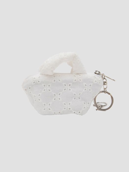 ROLAROLA MAISON DE ROLA MinI bag keyring WHITE