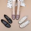 Sandals women's summer new hollow hole single shoes soft sole non-slip leather shoes middle elderly women's shoes