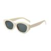 Polygonal Cat-Eye UV Protection Sunglasses - Stylish Unisex Streetwear for Large Faces