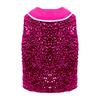 Kids Performance Vest Sparkling Sequins Velvet Buttons Irregular Hem with Bowtie Costume
