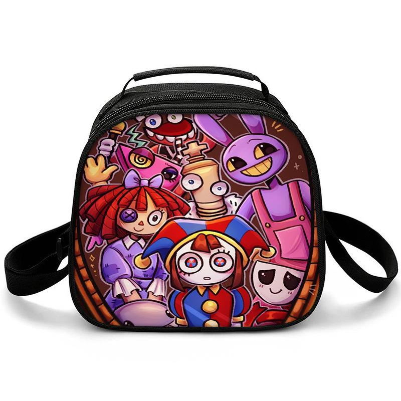 Magic Digital Circus Lunch Bag Student Ice Bag Children'S Meal Box Bag Handheld Shoulder Bag Cartoon Meal Bag