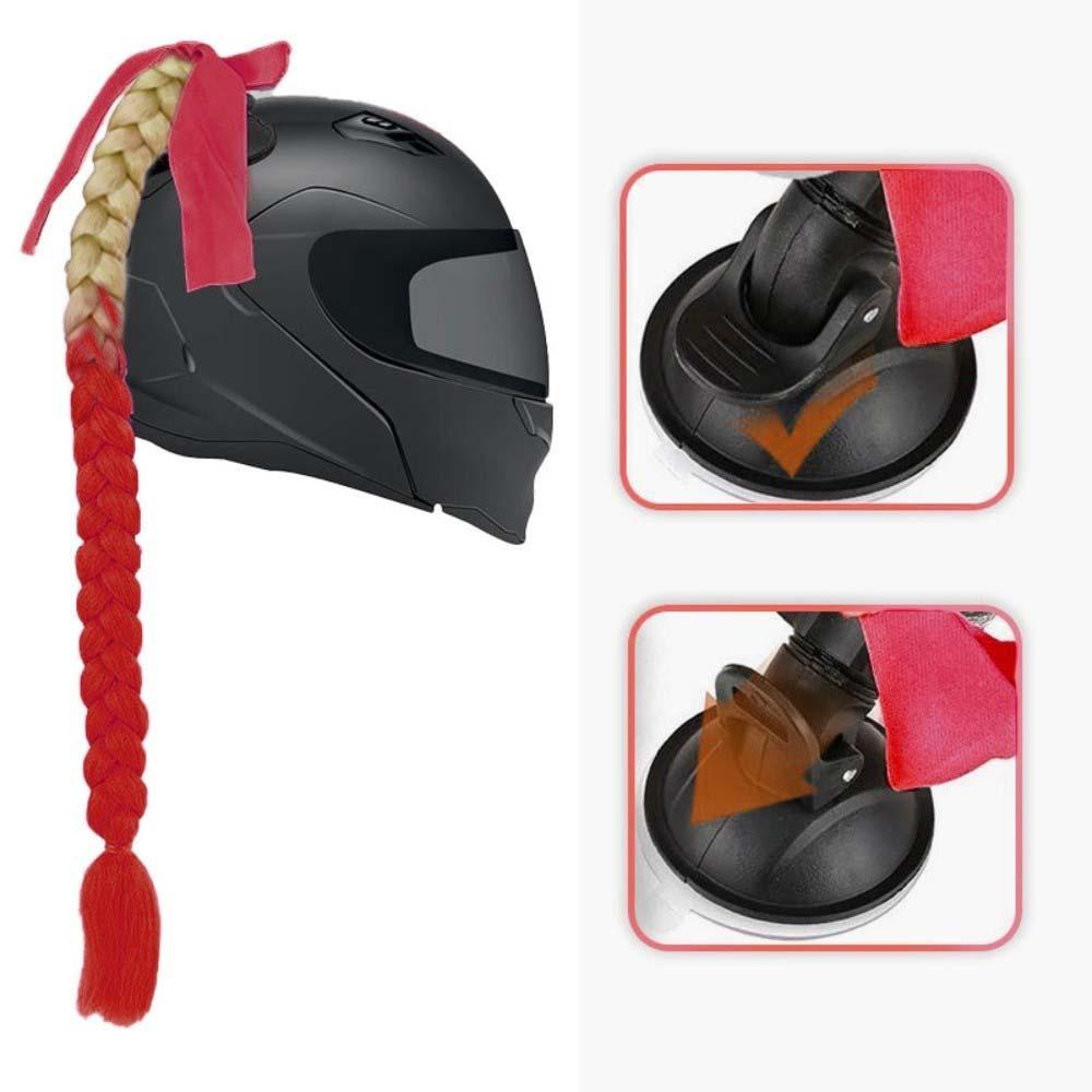 

Gradient Ramp Synthetic Helmet Pigtails with Suction Cup Motorcycle Helmet Braids Wig Woman Style 5
