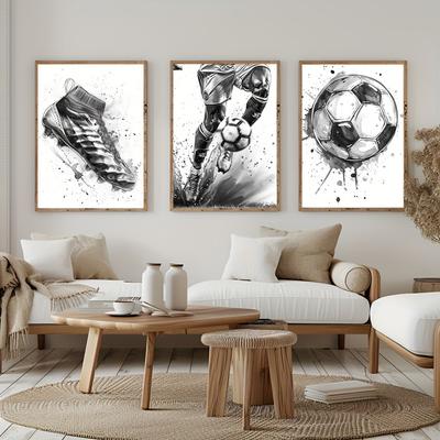 Fußball-Trikot für Kinder, Fußballclub, Poster und Drucke, Leinwandmalerei, Wandkunst, Wohnzimmer, Dekoration, Ästhetik
