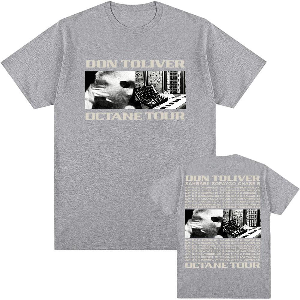 DON TOLIVER OCTANE TOUR 2026 T-shirt O-neck Short Sleeve Loose Mens Tshirts Unisex Streetwear Singer Graphic Printing Tees Merch