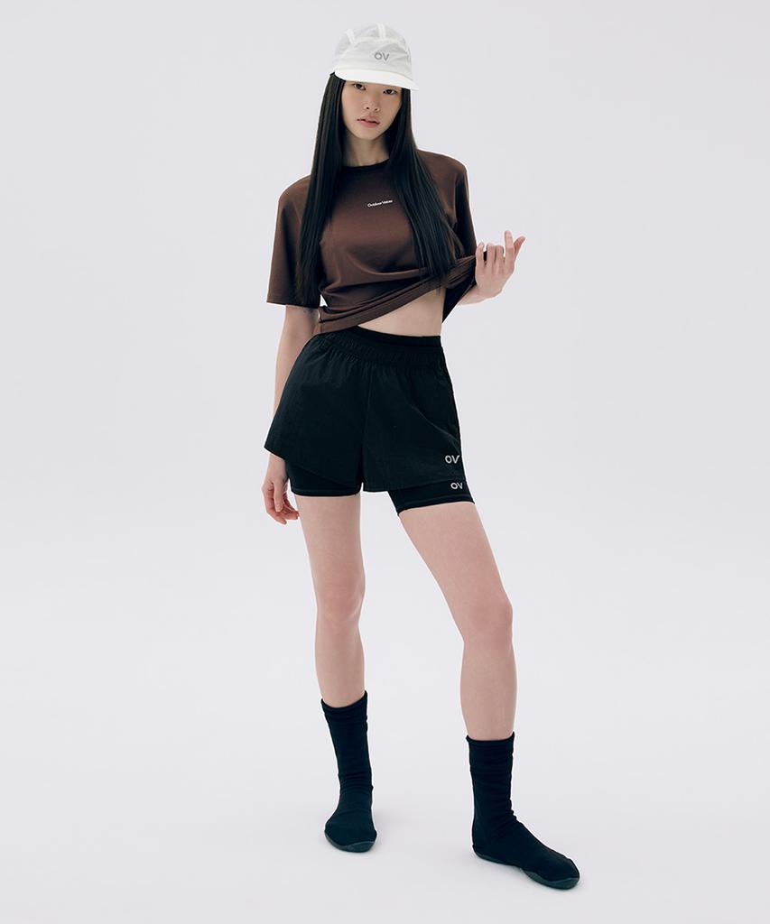 Ausdoeoboiseu Technol-Ov™ Ov Stretch Logo Tee (Brown)