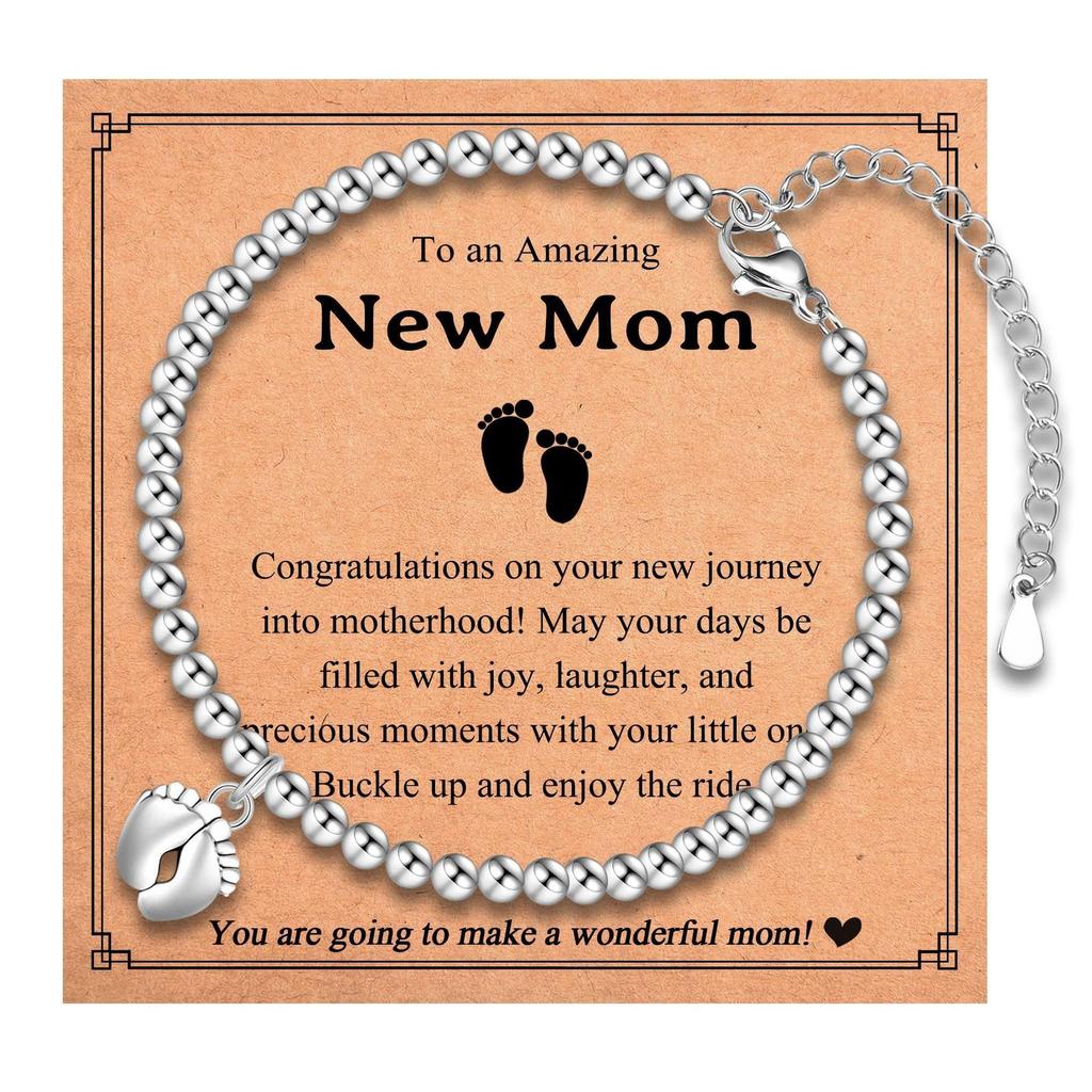 Wave Silver Bead Bracelet Wave Pendant Lobster Buckle Adjustable Silver Bead Bead Sister Wave Silver Bead Bracelet