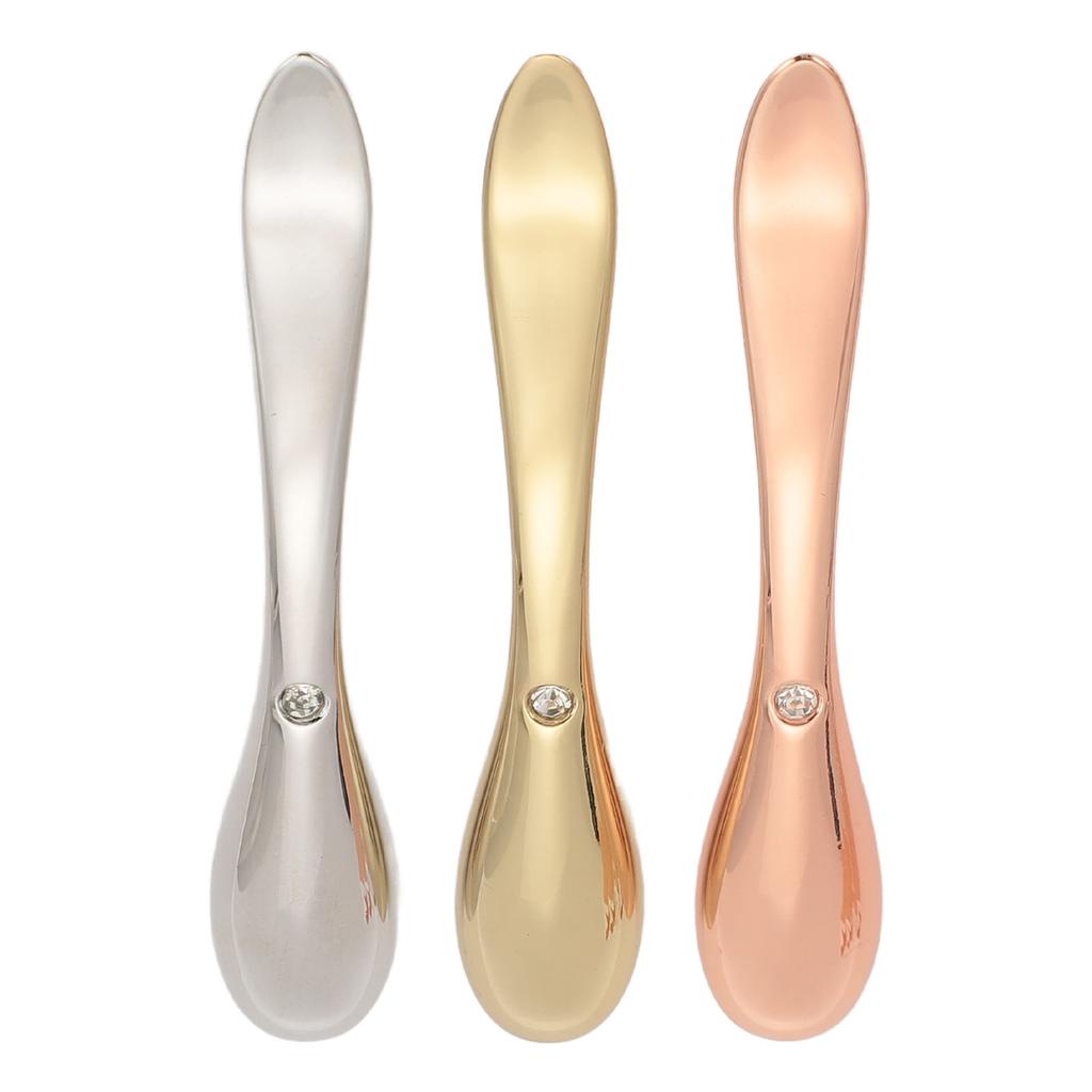 3 Stück Make-up Spatel Zinklegierung Vielseitig Hautstraffung Augencreme Make-up Löffel Schaufel Werkzeug für Gesichtscreme Feuchtigkeitscreme