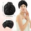 Women Satin Solid Sleeping Hat Double Layered Night Sleep Cap For Women Shower Caps Waterproof Sleeping Hair Bonnets Cap