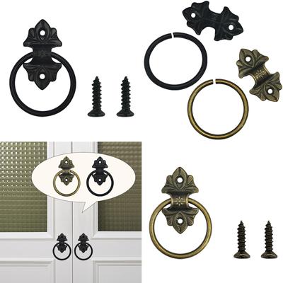 Klassische runde Schubladengriffe, Schrankgriffe aus Metall in Antik-Bronze-Finish, Vintage-inspirierte Schubladenknöpfe für den Haushalt