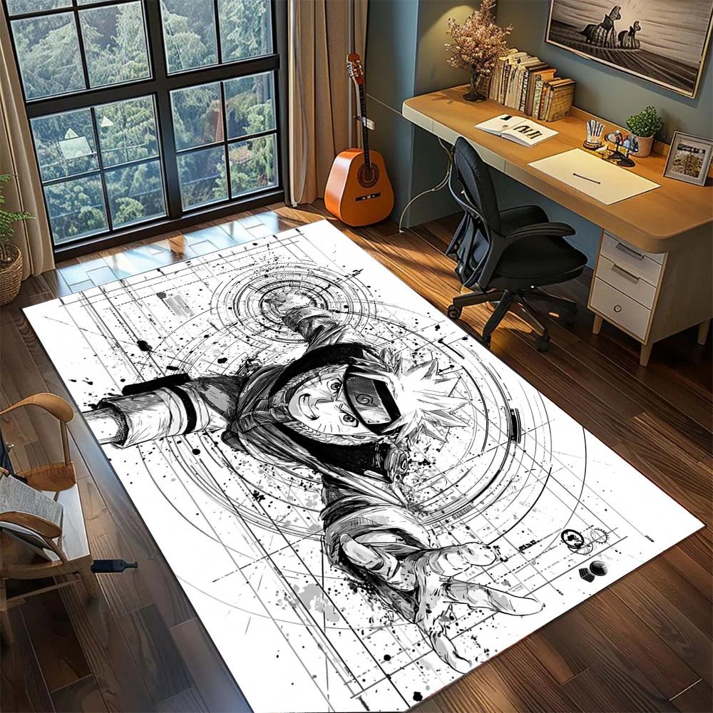 

Naruto Indoor Carpet Large Area Rugs Non Slip Washable Floor Mat for Gamer Room Decoration 60x90cm
