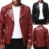Giacca in pelle da uomo tendenza primavera e autunno nuova giacca in pelle bella cerniera orizzontale abbigliamento da motociclista giovane taglia grande cappotto