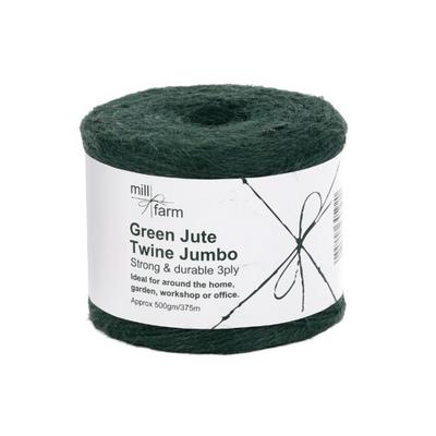 Mill Farm Green Jute Twine Spool Jumbo 500g/ 375m