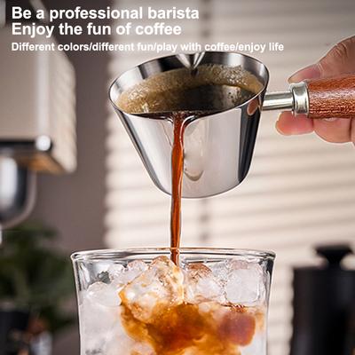 Espresso Measuring Cup, Small Espresso Shot Cups With Handle, Mini Coffee Bar Accessorie With V-shaped Spout