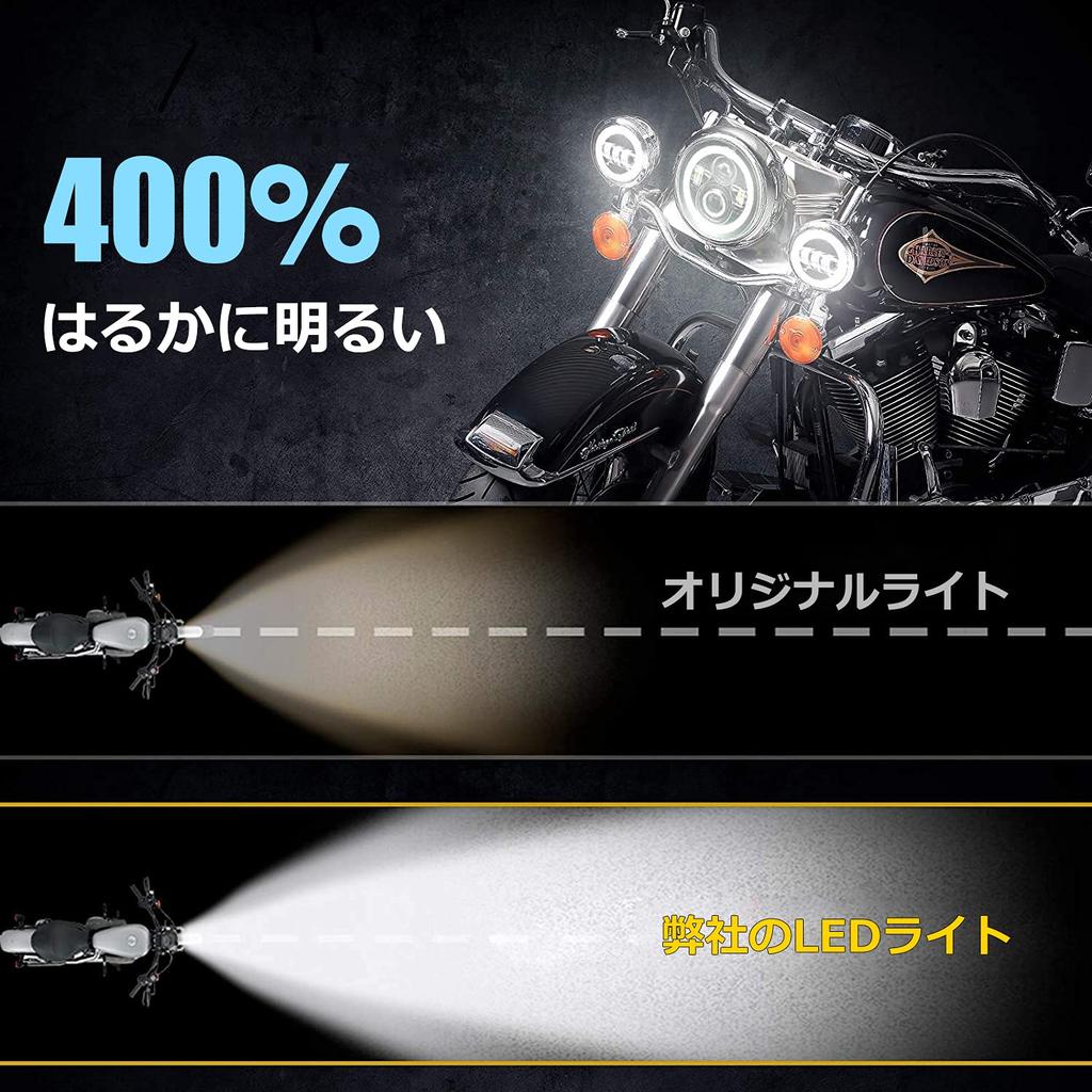 7 inch led headlight ring for Harley Davidson inch fog lamp switching type LED auxiliary light headlamp kit with 7 inch stay bracket black 4.5 Hi/Lo