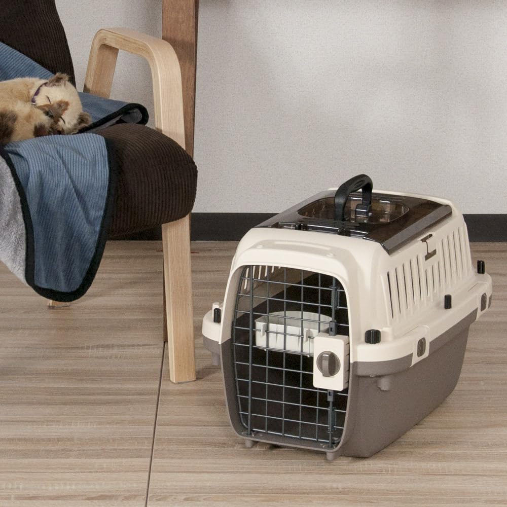 Kleine Tragetasche Petit Ruban mit Doppeltür PM50 für Kleine, Mittlere und Kleine bis M Tiefe 51 x Breite x Höhe Katzen, Hunde, Hunde, Tiere. Mit dem Sicherheitsgurt gesichert.