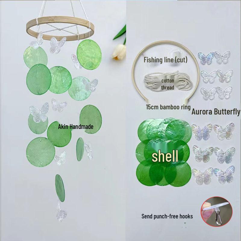 Kreatives Muschel-Windspiel & Traumfänger-Anhänger - Frische Hängedekoration für Balkon oder Schlafzimmer - Geschenk