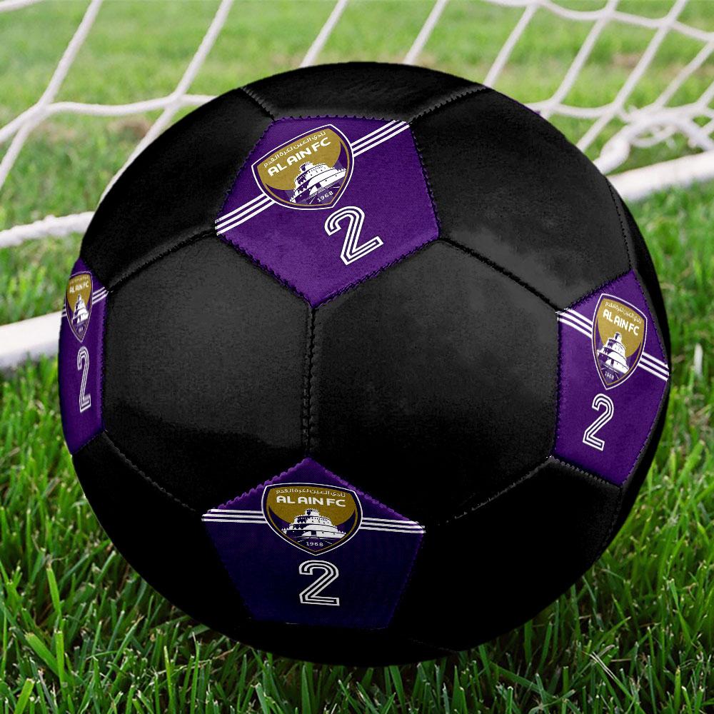 Al Ain FC Size 5 Soccer Ball, Machine-Stitched PVC, Durable & High Bounce, All Ages Fit, fan merchandise, matches & outdoor use.