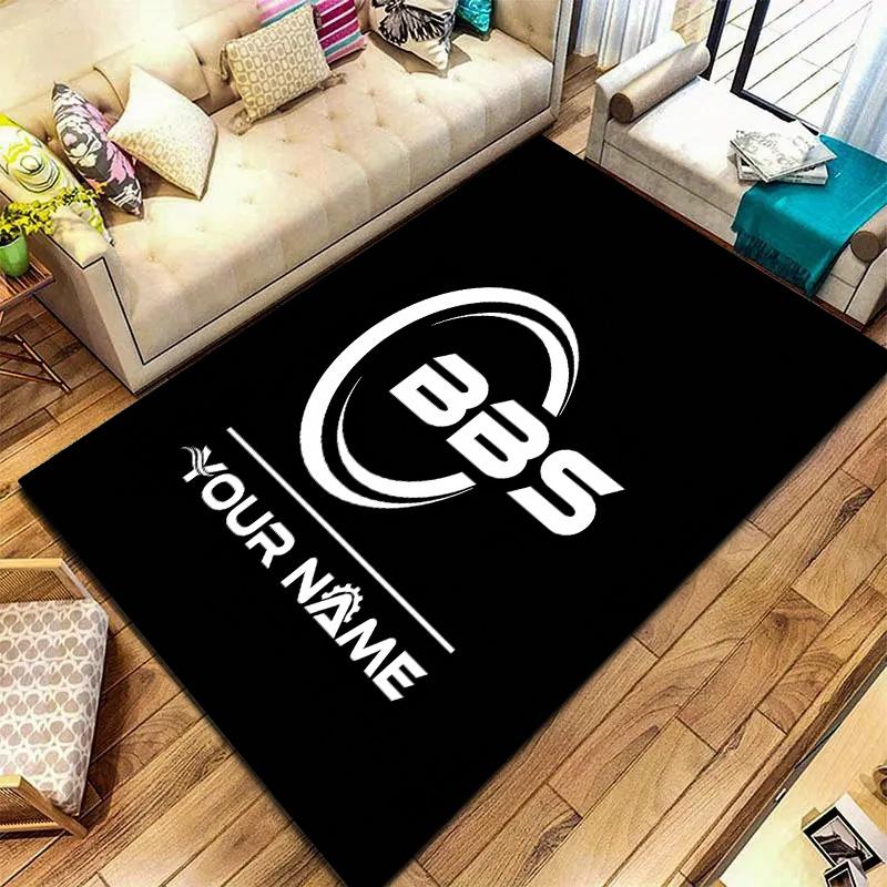 Bbs Gear Logo Custom Name Carpet Rug For Living Room Bedroom Home Sofa Decoration Kids Play Nonslip Floor Mat