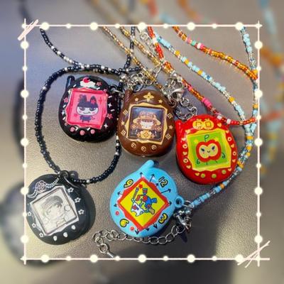 New Tamagotchi Style Beaded Necklace With Realistic Electronic Pet  Handmade Playful Design Toys Girl Gifts