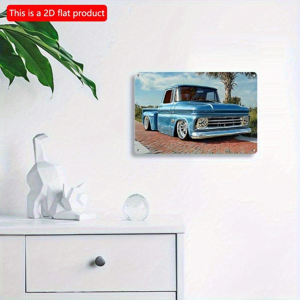 2D flat Wooden 30*20cm Retro Classic Truck Sign - Wall Art Decoration Garage Wall Decoration, Cafe Bar Club Living Room Wall Holiday Celebration