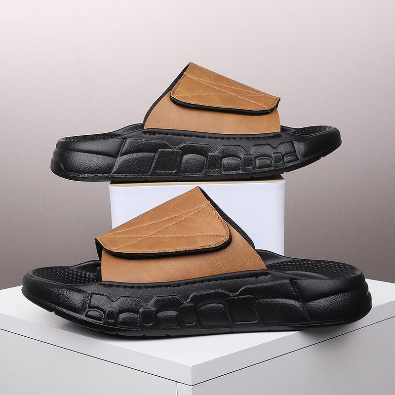  Men's Shoes Summer Sports Slippers For Men EVA Soft-Soled Indoor Sandals Men's High-quality Leather Comfortable Slippers
