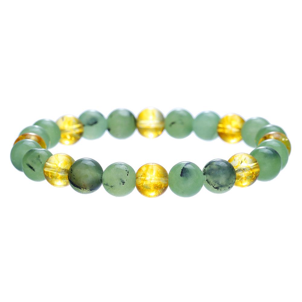 Natural Stone Elastic Bracelet: 8mm Aventurine, Tiger Eye, Amethyst, Garnet Beads