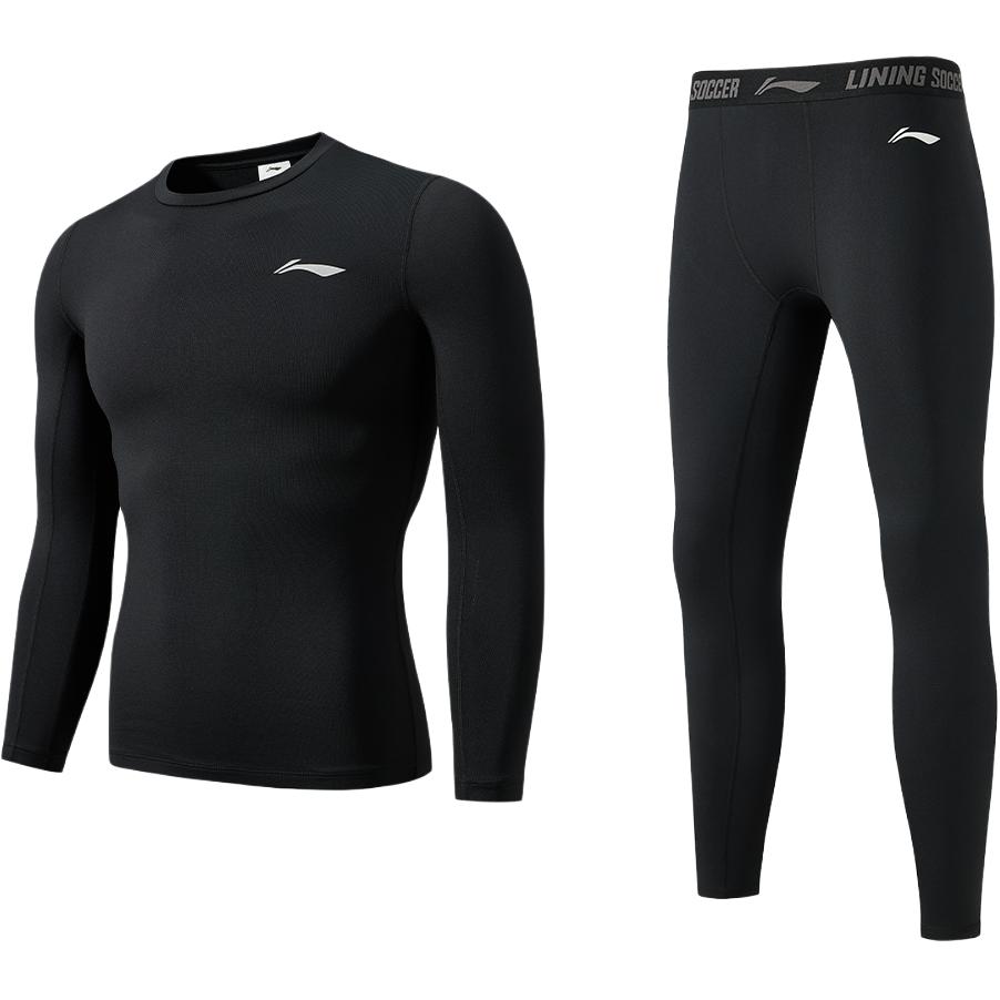 Li Ning Fitness Sets Men s Crew Neck Moderate YUDT061-3+YULT057-1 S