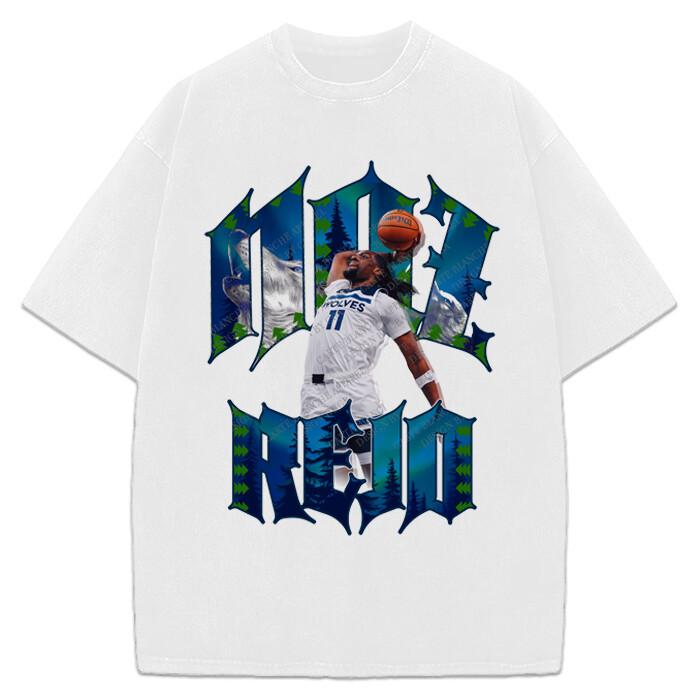 Naz Reid TShirt Anthony Edwards Wolves Custom Design Graphic TShirt Minnesota S