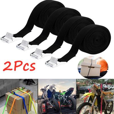 5m/3m Car Elastic Fixed Strap Zinc Alloy Press Buckle Cargo Binding Tighten Straps Organizer Car Trunks Roof Racks Bicycle Motor