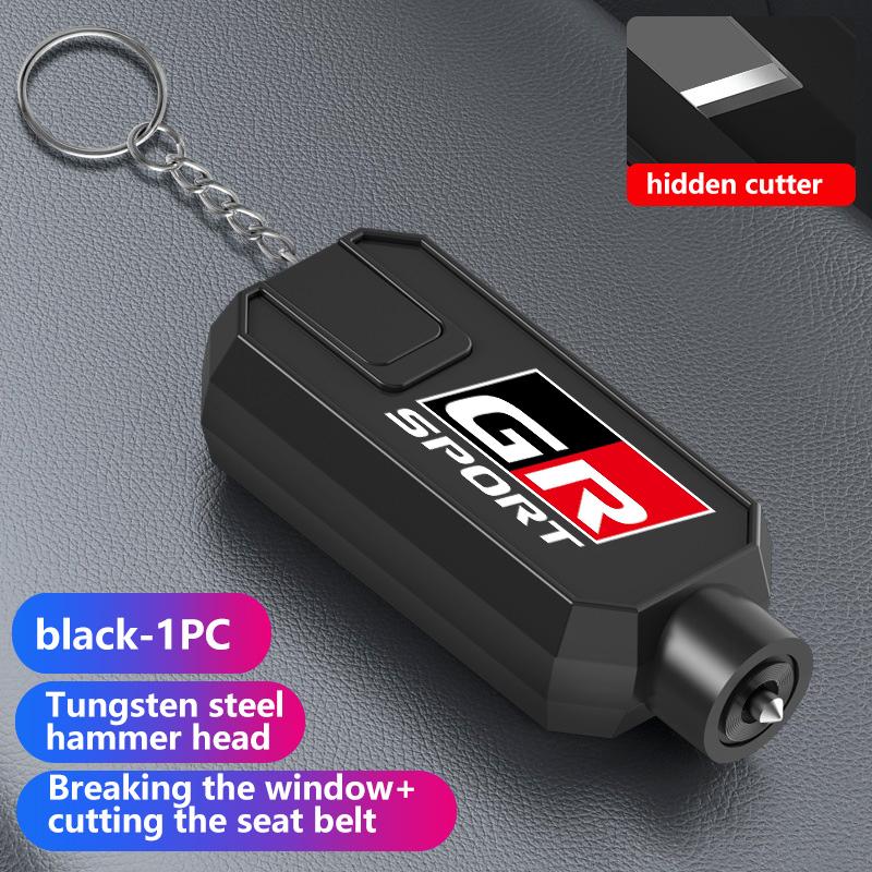 For Toyota Car Mini Safety Hammer Auto Seat Belt Cutter Life-Saving Emergency Window Breaker GR Sport Camry Prius Auris Crown