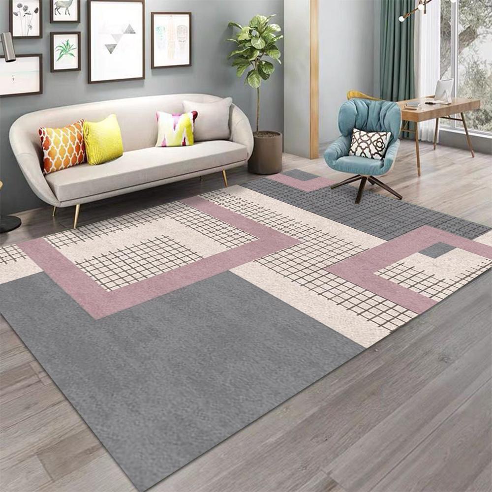 Grey Carpet Modern Living Room Carpet for Bedroom Chair Washroom Floor Mat Washable Dining Room Bedroom Decor Floor Rug