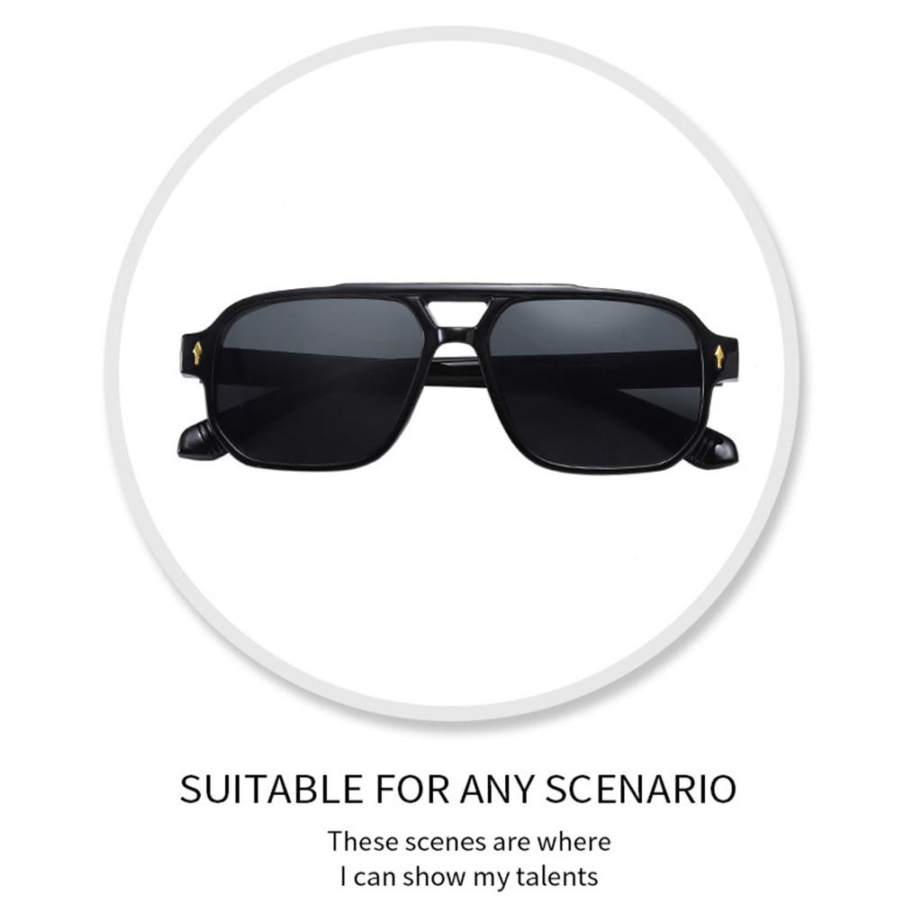 New Fashionable Men's Double Beam Sunglasses, Pilot's Retro Casual Driving Sunglasses, UV Protection