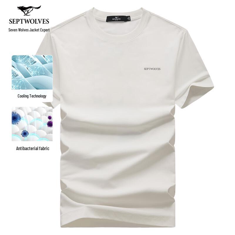 Septwolves Men s Casual Back Print Short-Sleeve T-Shirt XL