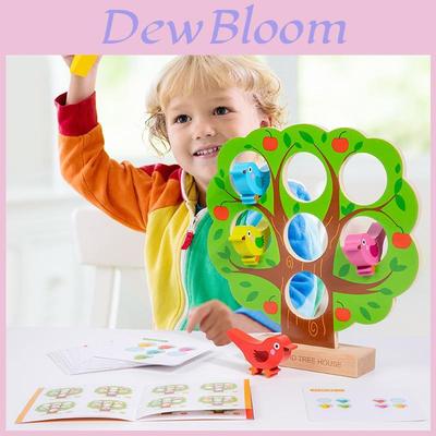 Wooden Birdhouse Puzzle Toy For Kids Educational Brain Teaser And Color Recognition