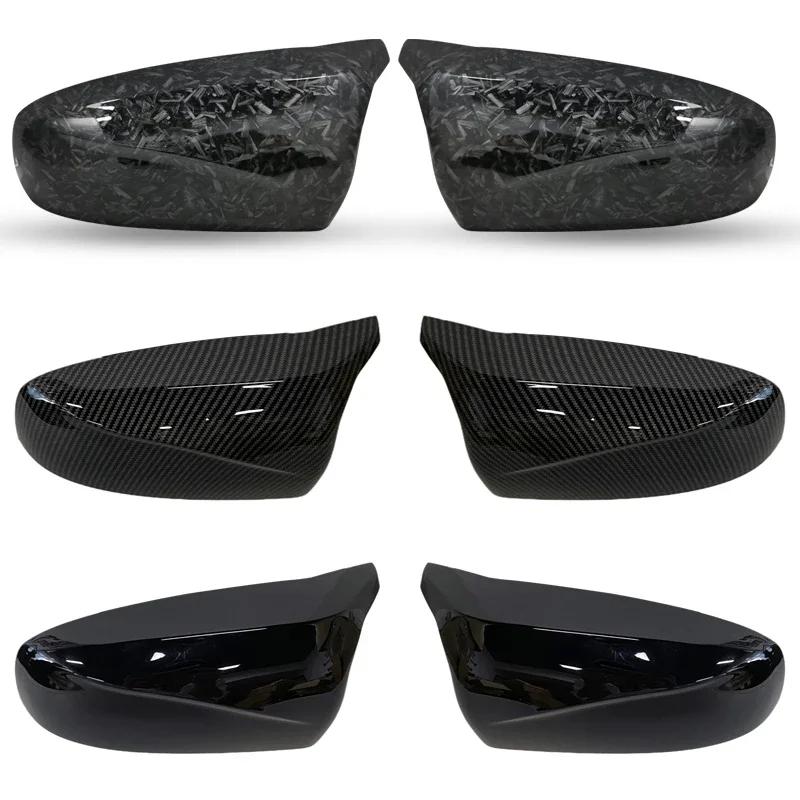 Excellent Facelifted Side Wing Modified for BMW X5 E70 X6 E71 2008-2013 Mirror Cover Caps Bright Black Carbon Fiber Pattern