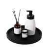 27x27x2cm Silicone Bathroom Tray Round Bathroom Vanity Tray Soap Dispenser Tray Countertop Storage Waterproof Anti-slip Trays