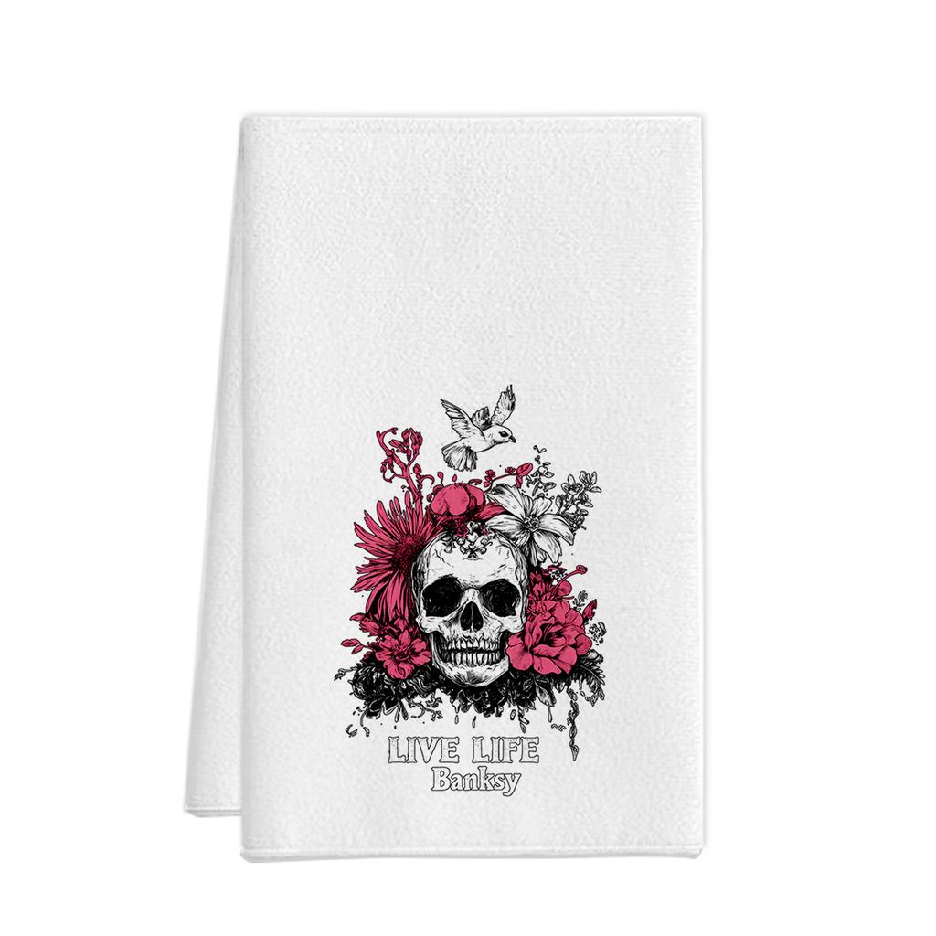 Halloween Towel Ornament Gift Microfiber Printing Kitchen Towel Special Dish Towel Rag