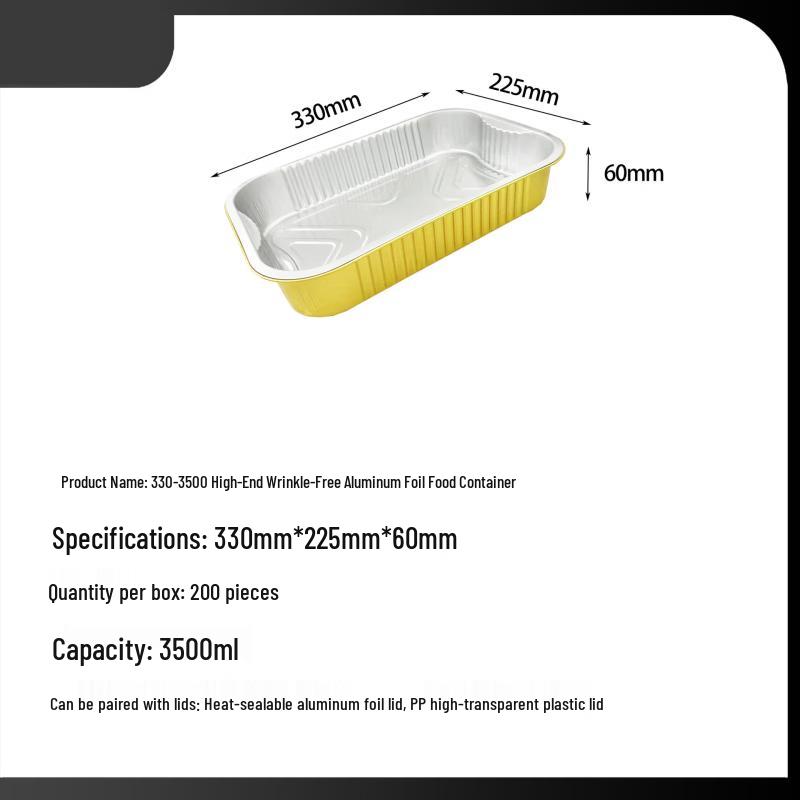 Handun 3500ml Aluminum Foil Meal Prep Containers