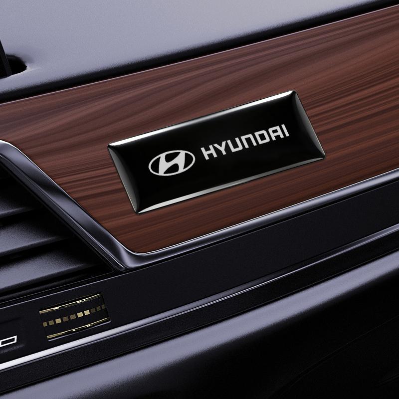 Car Decals Accessories Aluminum Alloy Emblem Auto Body Stickers Decoration For Hyundai i30 i20 i10 i40 Tucson Kona Sonata HH51