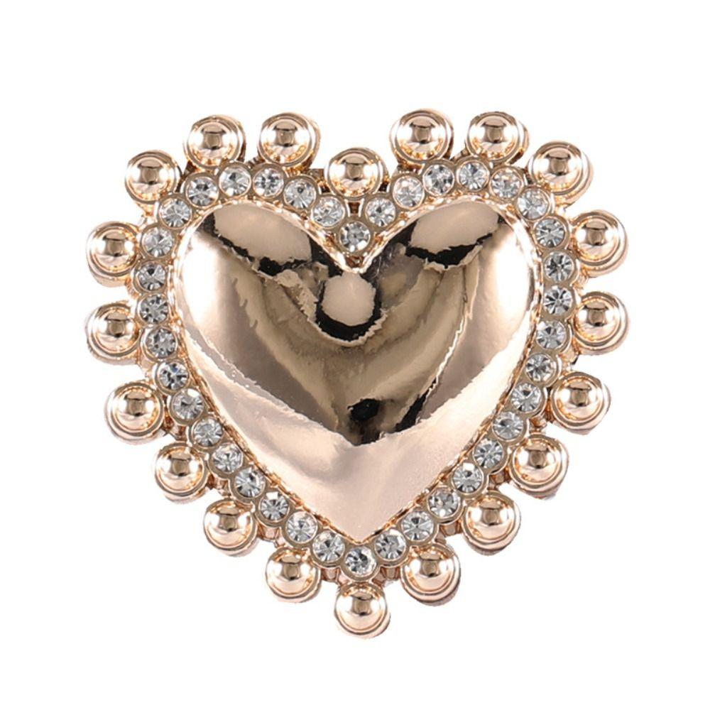 8Pcs 19/25MM Size Metal Shank Buttons Vintage Sewing Buttons Luxury Heart-Shaped Buttons DIY Outfit