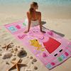 proof beach towel with a Peppa Pig pattern - soft,absorbent,quick-drying,machine washable - perfect for swimming,camping,bathing